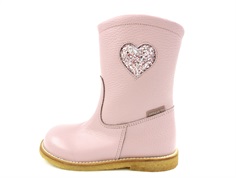 Angulus mauve heart glitter winter boots with TEX